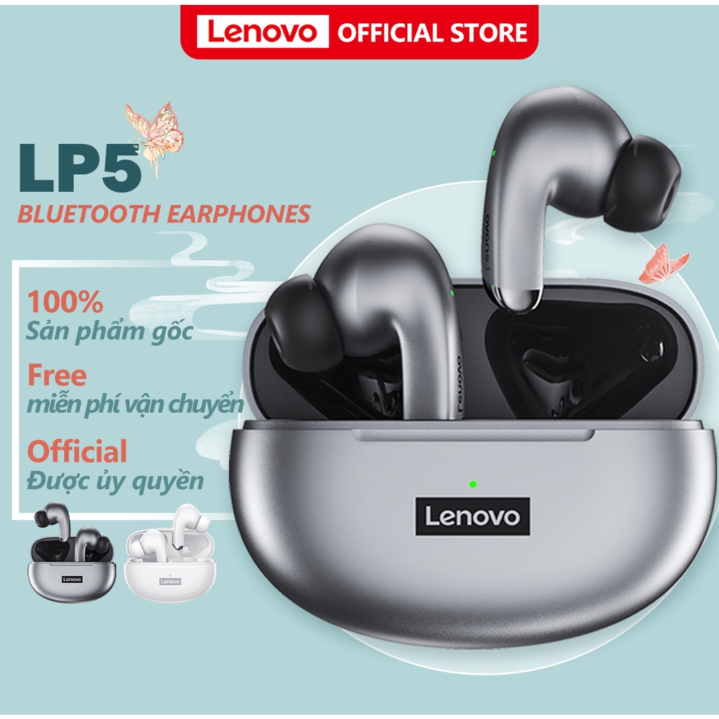Tai Nghe Bluetooth 5.0 Không Dây Lenovo LP5 Âm Thanh Nổi Cảm Ứng Điều Khiển Giọng Nói