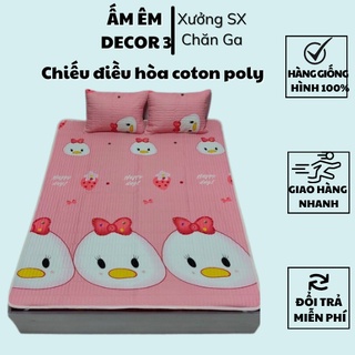 Chiêu điều hòa , chiếu điều hòa cotton poly _ tặng kèm 2 vỏ gối