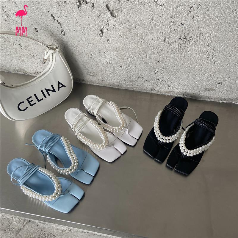 Dép Quai Ngang Đính Ngọc Trai Thời Trang Hè 2021 Phong Cách Hàn Quốc Cho Nữ | BigBuy360 - bigbuy360.vn