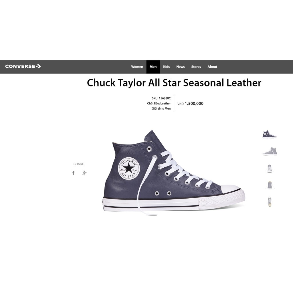 Giầy Classic Shark Grey cổ cao chính hãng bằng da mới 100% full box