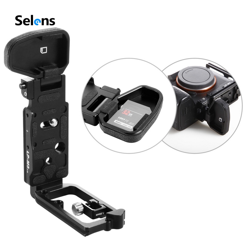 Giá đỡ máy ảnh bằng hợp kim nhôm Selens cho máy ảnh Sony A7II A7III A7RIII A9 A7RIII A7SIII Arca-Swiss LP-M3 Canon R5 R6 Nikon Z5