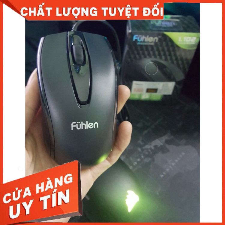 Chuột dây gaming Fuhlen L102 1000 DPI Optical USB (Đen)