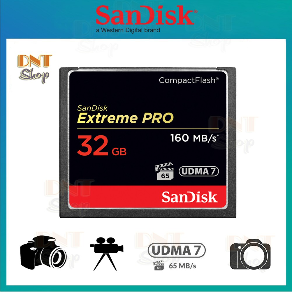 Thẻ Nhớ CF (CompactFlash) SanDisk Extreme PRO 32GB 1067X~160MB/s (SDCFXPS-032G-A46)