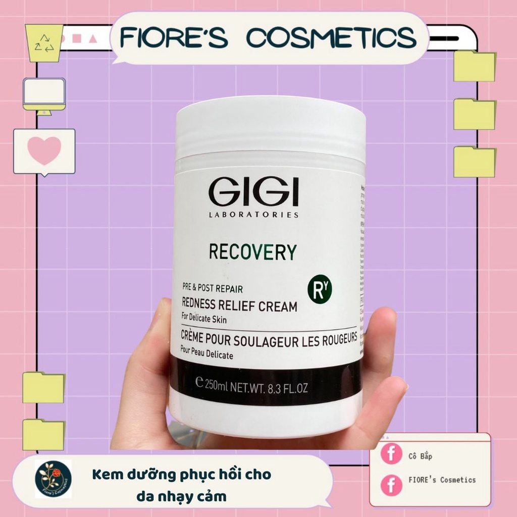 Kem dưỡng phục hồi và làm dịu da Gigi Recovery Redness Relief cream