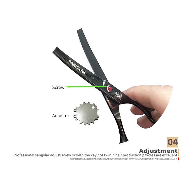 Sangelar Kéo Cắt Tỉa Lông Thú Cưng 7 inch Cong Và Xuống Chuyên Nghiệp