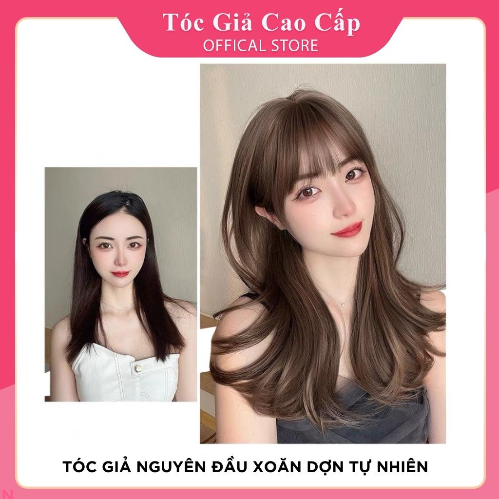 Tóc giả nguyên đầu xoăn lửng ❤️FREESHIP❤️ tóc giả xoăn lửng c0304