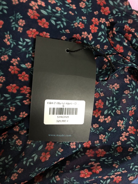 Đầm 2 dây hoa Maybi