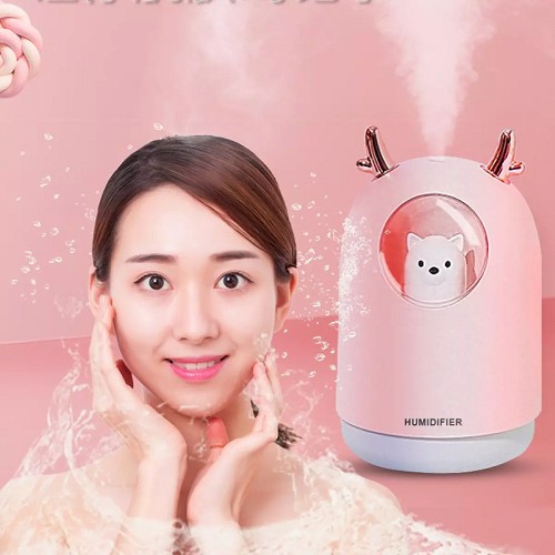 [ 𝑯𝑨̀𝑵𝑮 𝑪𝑨𝑶 𝑪𝑨̂́𝑷 ] Máy xông tinh dầu Mini   hình gấu HUMIDIFIER dễ thương tự động ngắt khi hết nước