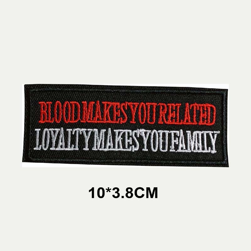 1 Miếng Dán Ủi Trang Trí Quần Áo Hình Chữ Thêu Phong Cách Punk Rock DIY