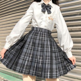 [Có sẵn] Váy JK nữ sinh đại học màu đen xám cao cấp nhà Dory( có bling)