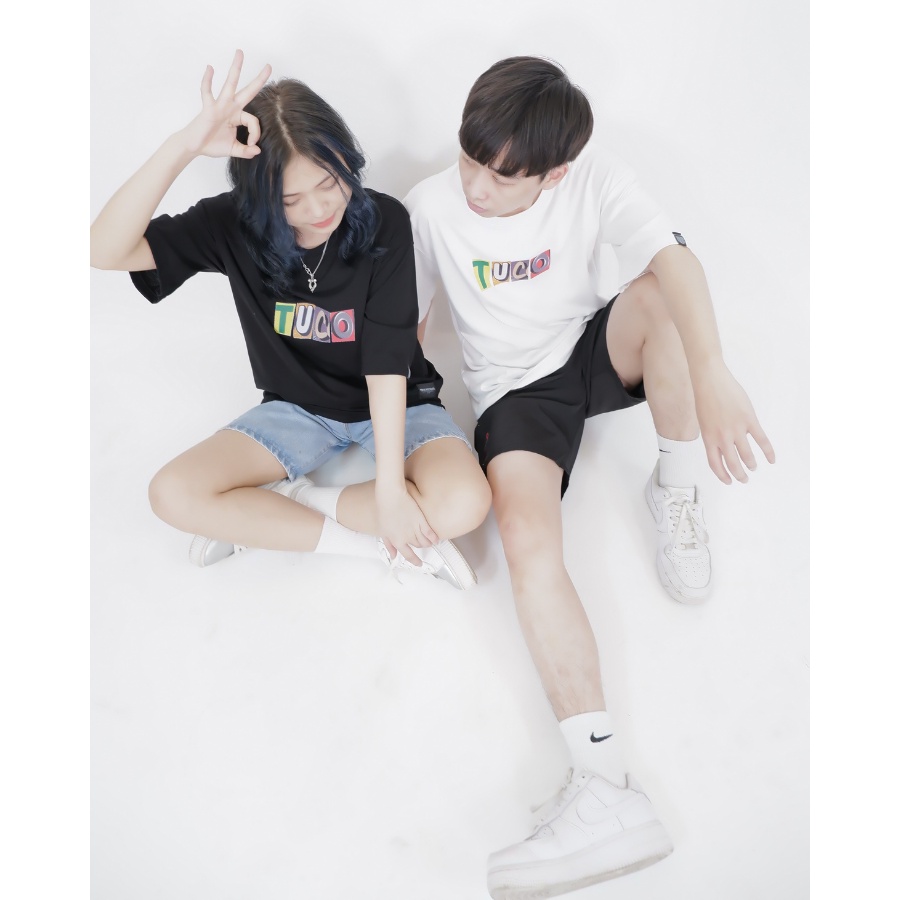 Áo thun Unisex TUCO Basic Tee phông cotton CUT LETTER nam nữ tay lỡ oversize form rộng nhiều màu