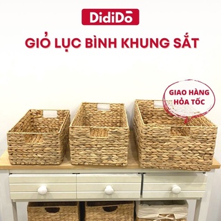 Giỏ lục bình khung sắt size L - 44cm