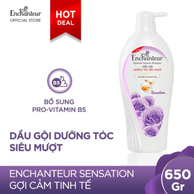 Enchanteur - Dầu Gội siêu mượt 650g (Chọn mùi)