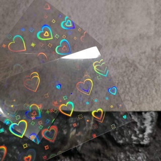 Sticker,hình dán móng 3D trái tim phản quang