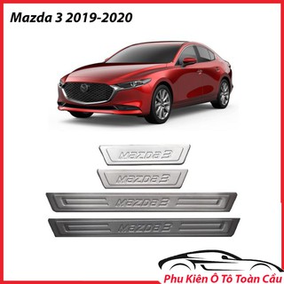 Nẹp Bước Chân Trong Ngoài Mazda 3 Inox [2019-2020] Cao Cấp