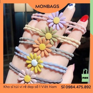 300 dây buộc tóc hoa cúc monbags nhiều màu