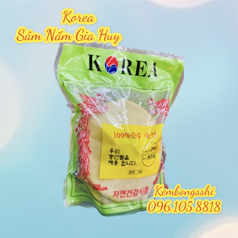 Nấm Linh Chi Vàng Túi Xanh Hàn Quốc, túi 1kg