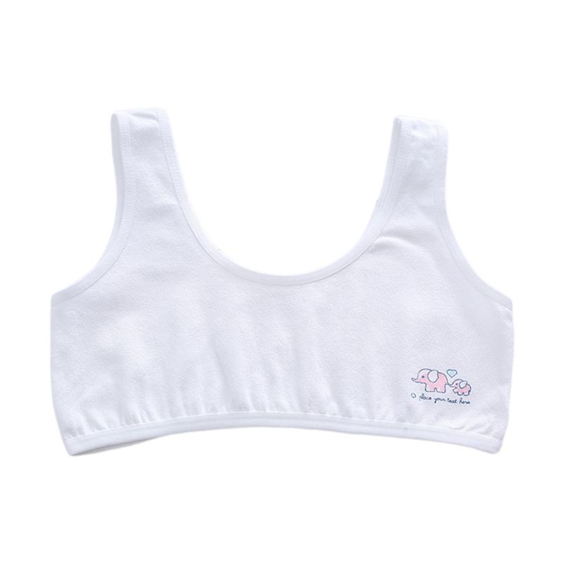 Áo lót vải cotton Không Gọng Dây Bản Rộng In Họa Tiết Voi Hoạt Hình Màu Kẹo Cho Nữ | BigBuy360 - bigbuy360.vn