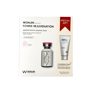 Hộp 10 miếng mặt nạ giấy Dr.Wonjin Effect Power Rejuvenation + 1 tuýp sữa rửa mặt 80ml