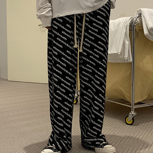 Quần dài thể thao ống rộng thời trang Hàn Quốc cho nam và nữ