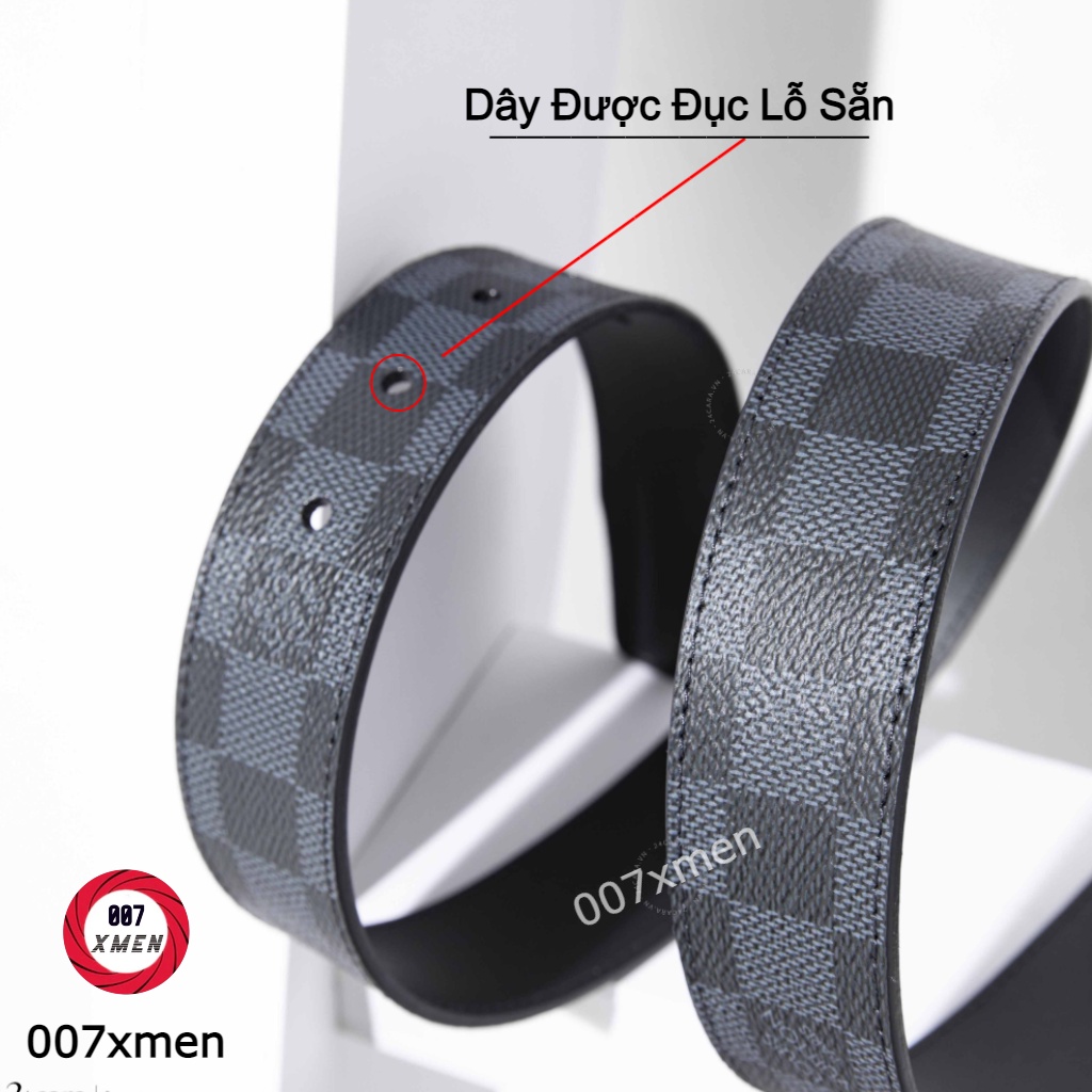 [ Giá Sốc ] Dây lưng nam cao cấp, thắt lưng nam lv, dây lưng lv thời trang, mặt kim loại nguyên khối trẻ trung lịch lãm