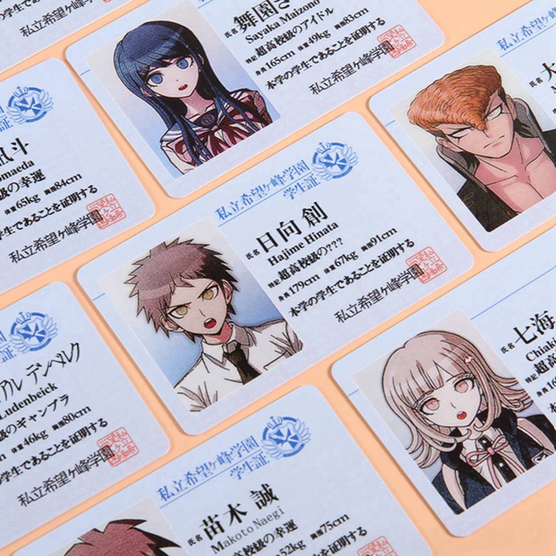 Thẻ ID Hình Nhân Vật Anime Danganronpa Cổ Điển