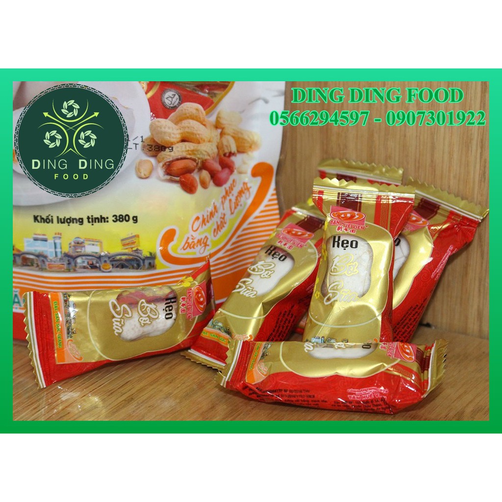 [ 1 Bịch 380g ] Kẹo bơ sữa đậu phộng cao cấp ( Kẹo kéo hay kẹo dồi lạc vừng ) Tân Huê Viên - DING DING FOOD