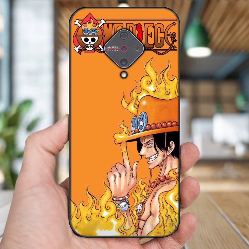 Ốp lưng Vivo S1 Pro viền đen in hình Ace One Piece
