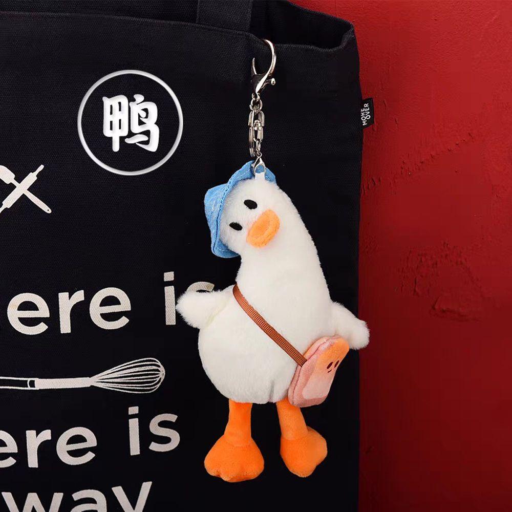 Móc Khóa Hình Vịt Nhồi Bông Đeo Hành Lý REBUY1 Dễ Thương