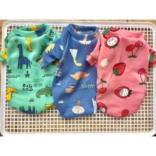 Combo 3 chiếc áo trần bông chó mèo