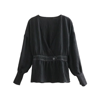 Áo cổ V zara