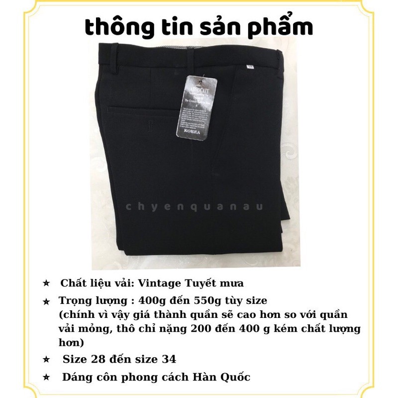 Quần âu nam Ikemen chất vải tuyết mưa ,co giãn 4 chiều dáng ôm body chống nhăn | BigBuy360 - bigbuy360.vn