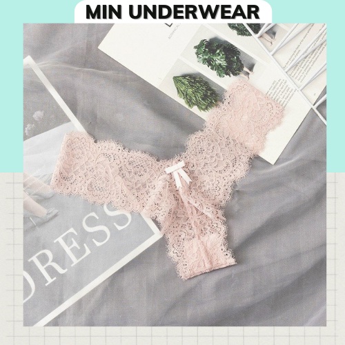 Quần Lót Nữ Ren Lọt Khe Xuyên Thấu Chữ Y Sexy Gợi Cảm Min Underwear 27142