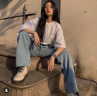 Quần jeans suông basic siêu chất