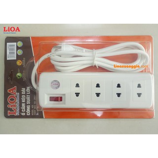 Ổ cắm kéo dài công suất lớn LiOA 4 ổ cắm dây dài 2.5m - Dòng cao cấp