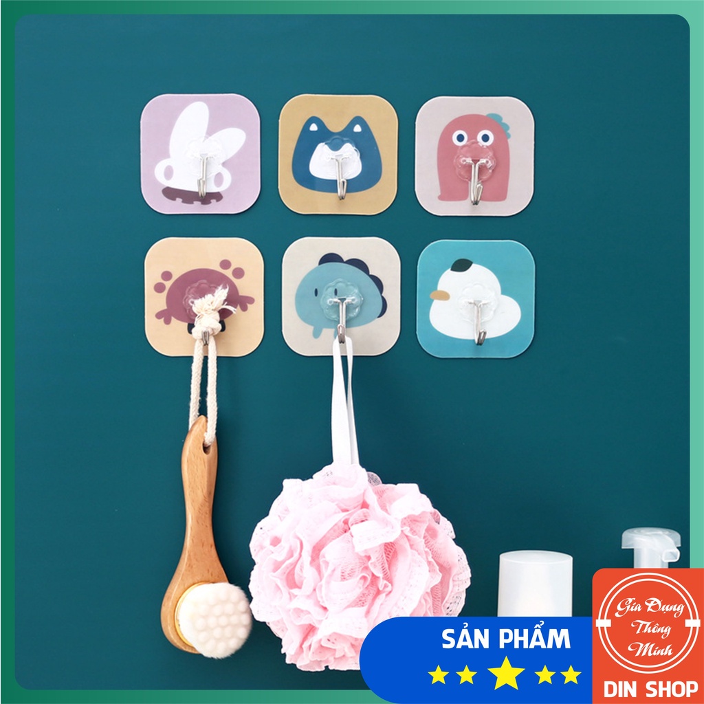 Móc dán hoạt tiết cute 🔥SIÊU YÊU🔥 Móc treo hình thú siêu dính rất nhiều mẫu mã tạo nên vẻ đẹp hiện đại cho nhà bạn