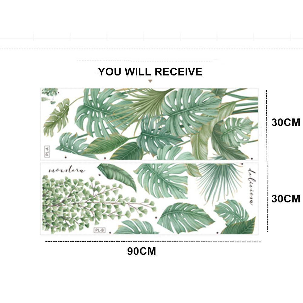 Miếng Dán Tường Trang Trí Phòng Khách / Phòng Ngủ Hình Cây Xanh Bằng Chất Liệu Vinyl DIY