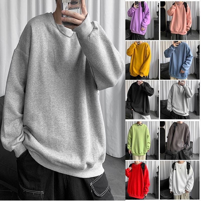 Áo thun nam tay dài 💚𝐅𝐑𝐄𝐄𝐒𝐇𝐈𝐏💚Sweater  nam  nữ freesize form rộng unisex xanh đen mềm mịn, thoáng mát, co giãn tốt.