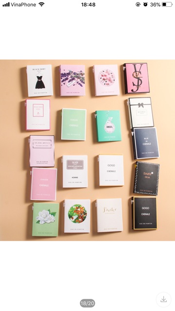 Mẫu thử nước hoa mini 2ml các mùi nổi tiếng | BigBuy360 - bigbuy360.vn