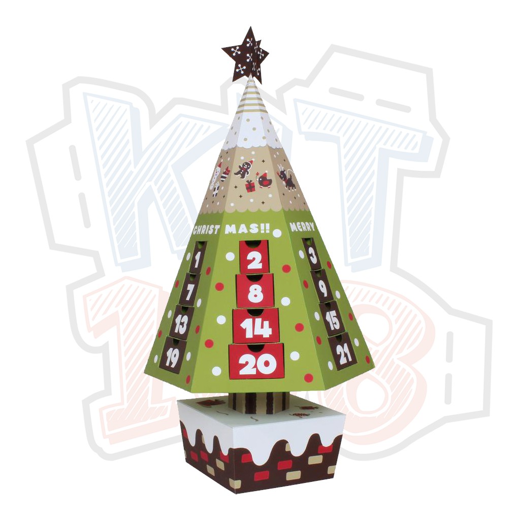 Mô hình giấy Giáng Sinh Noel Lịch Advent calendar (Christmas Tree)