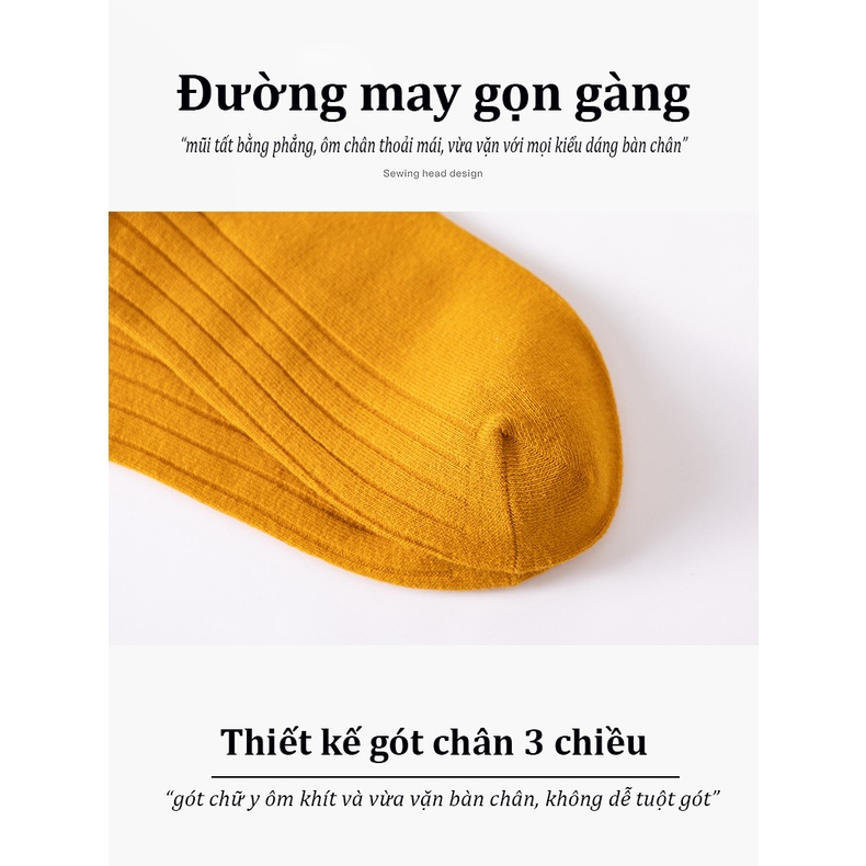 Tất nam cao cấp sợi tre Bamboo,Tất vớ nam nữ- Dạng cổ trung - Thương hiệu Việt
