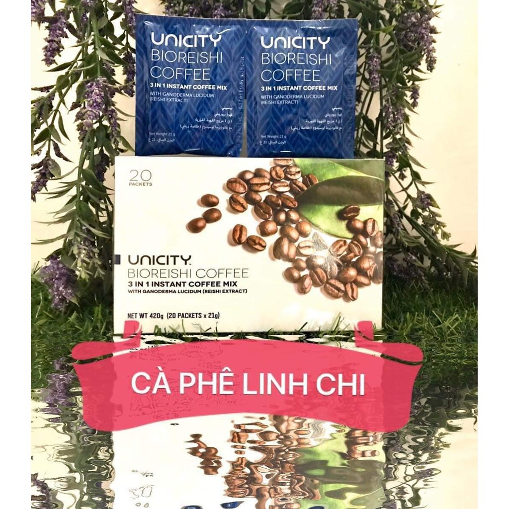 Cà Phê nấm Linh Chi (BioReiShi Coffee) Unicity hộp 20 gói