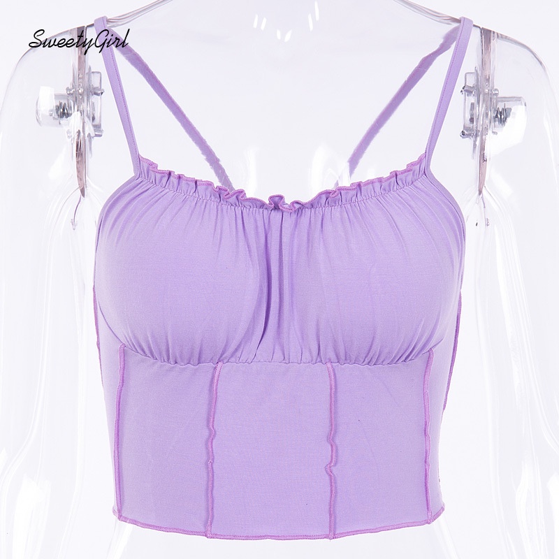 Áo Tank Top Màu Trơn Hở Vai Quyến Rũ Thời Trang Cho Nữ 2022