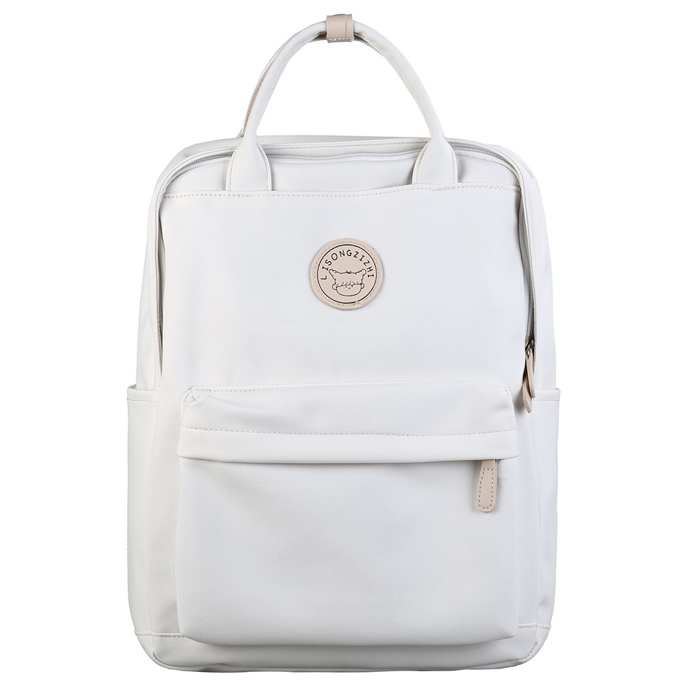 Ba Lô Đi Học/Du Lịch Chống Thấm Nước Màu Trắng Dễ Thương Thời Trang Cho Nữ Sinh