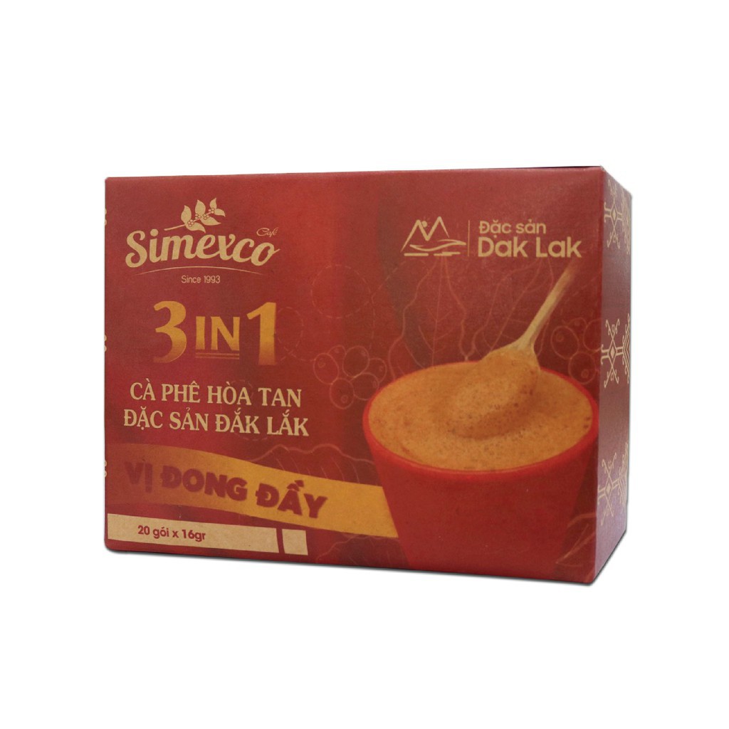 Cà phê hòa tan Simexco 3in1 Cà phê sữa (20 gói x 16gr) | BigBuy360 - bigbuy360.vn