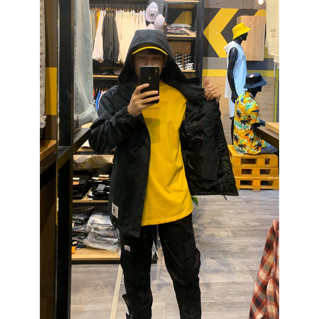 Áo khoác kaki nam nữ màu xám, đen, vàng be