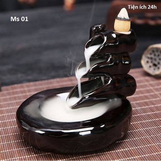 Thác Khói Trầm Hương chọn mẫu Tặng kèm hộp trầm hương Việt 30 nụ