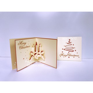 Nến Giáng Sinh 2 - Noel - Thiệp 3D