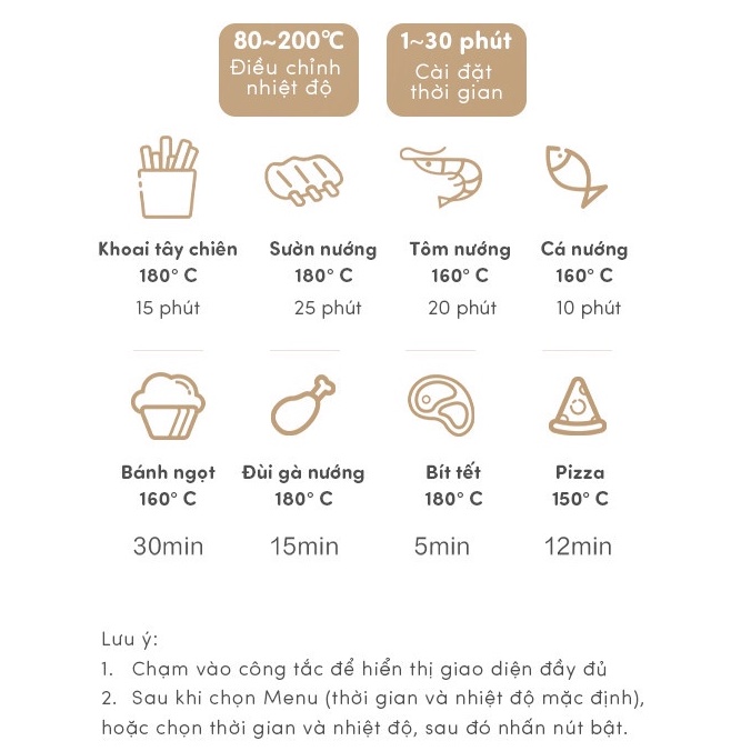 Nồi chiên không dầu, lò chiên không dầu đa năng 10L Bear QZG-A15V1, lò nướng dùng cho gia đình, 1350w, chất liệu an toàn