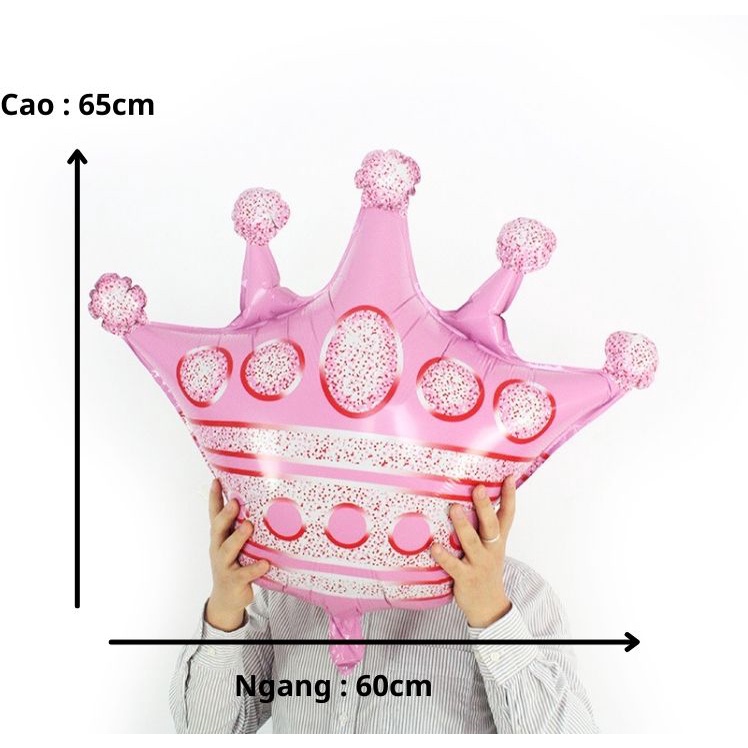 Bóng vương miện, trang trí sinh nhật, thôi nôi, decor, party size to Fubao Store